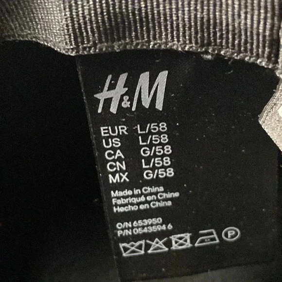 H&M DIVIDED WOMENS BLACK 100% WOOL HAT BLACK RIBBON BAND  GOOD CLEAN CONDITION - Picture 9 of 10